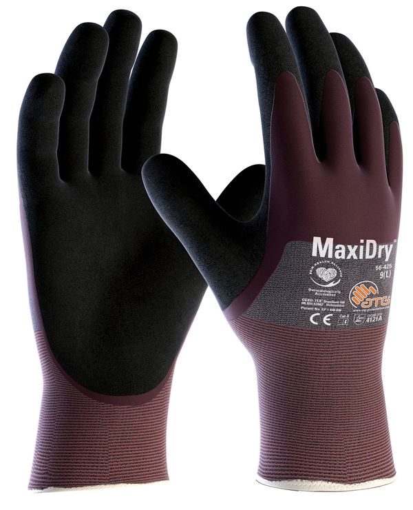 Allzweck-Montagehandschuh MAXIDRY® 56-425, lila/schwarz, 3/4 beschichtet, EN 388, Gr. 11, Z131711