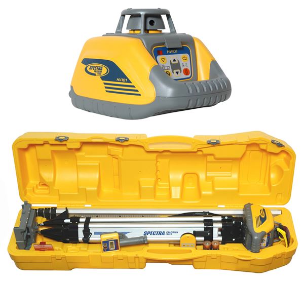 Rotationslaser-Set SPECTRA HV 101 inkl. Stativ, Messlatte, Empfänger, im Koffer, Z140201