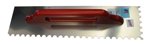 Aufziehglätte Profi 500x130x0,7mm R16 RF gezahnt - Griff geschraubt VPE6, Z1748361