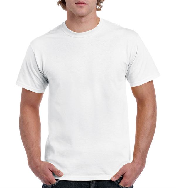 T-Shirt Gildan Heavy Cotton, White, 170 g/m², Gr. M, VPE12, Z18009WM