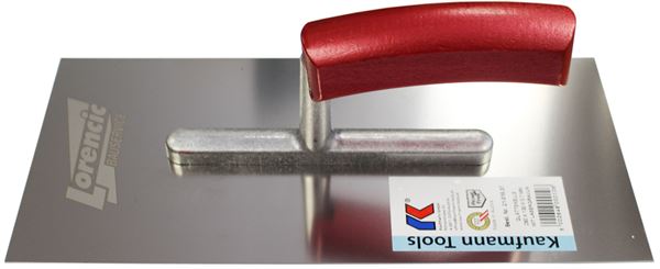Glättkelle 280x130x0,7mm RF - gebogener Griff, Alu-Steg VPE33, Z2101002