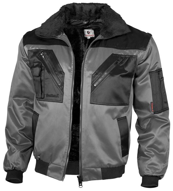 Pilotenjacke QUALITEX, grau/schwarz, 265 g/m², Gr. XXL, Z23621XXL