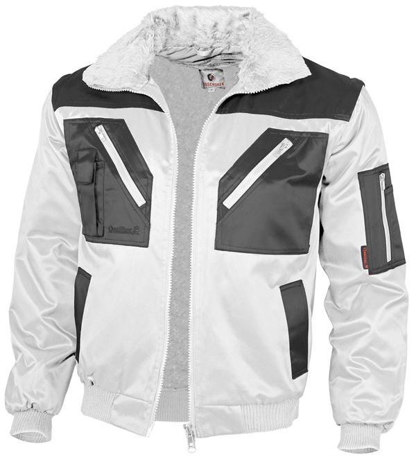 Pilotenjacke QUALITEX, weiß/grau, 265 g/m², Gr. M, Z23669M
