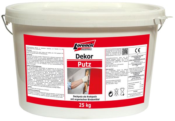 Dekor-Putz Kratz 3,0mm, farbig, Verbrauch 3,9kg/m², 25kg/Kübel, 32Kübel/Pal, Z2509325LO