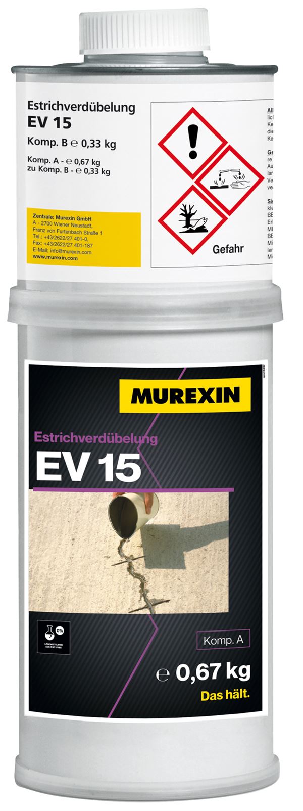 =§= Epoxidmörtel 2K, Estrichverdübelung EV 15 1kg/Dose VPE6, Z271581