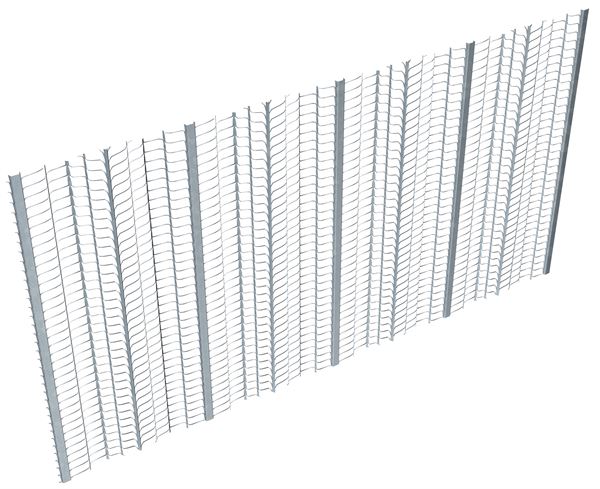 Rippenstreckmetall-Putzträger 2,5x0,6m=1,50m²/Platte Rippenhöhe 4mm, VPE20, Z3299001LO