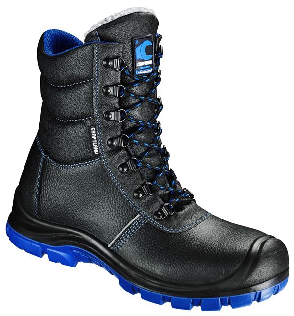 Bausicherheitsschuh Winter OSTRAU, schwarz/blau, EN ISO 20345 S3 SRC, Gr. 45, Z3342045