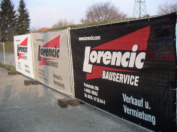 Bauzaun-Sichtschutzblende 340x175cm, Digitaldruck, 1-10Stk 330g/m², Z34017501