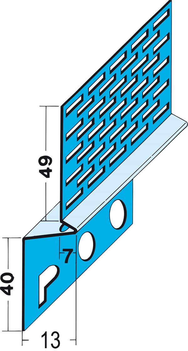 Dachbelüftungsprofil 1241 13mm 2,5lfm/Sta 1Bund=50,00lfm, 20Sta/Pal, 84Bd/Pal, Z41241250