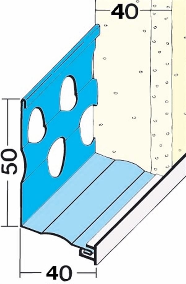 Sockelprofil 1264 40mm 3,0lfm/Sta 1Bund=45,00lfm, 15Sta/Bd, 54Bd/Pal, Z41264300