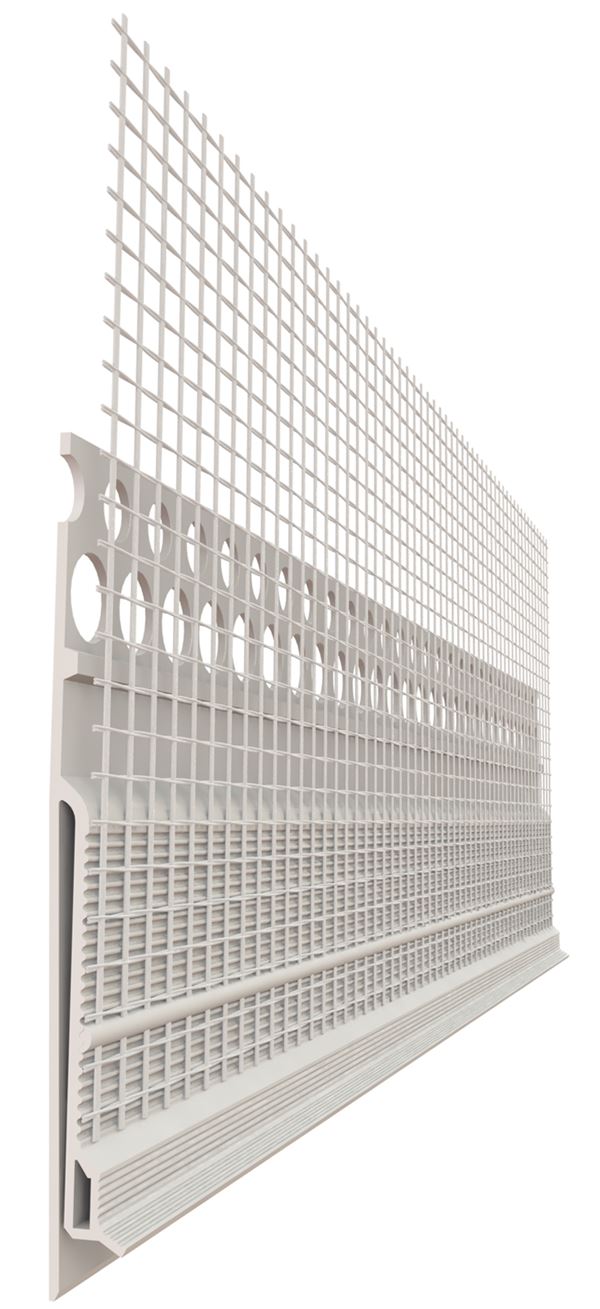 PVC-Blechanschlussprofil mit WDVS-Gewebe Steckverbinder 2,5lfm/Sta VPE25 = 62,5lfm 40Kart/Pal, Z43749250LO