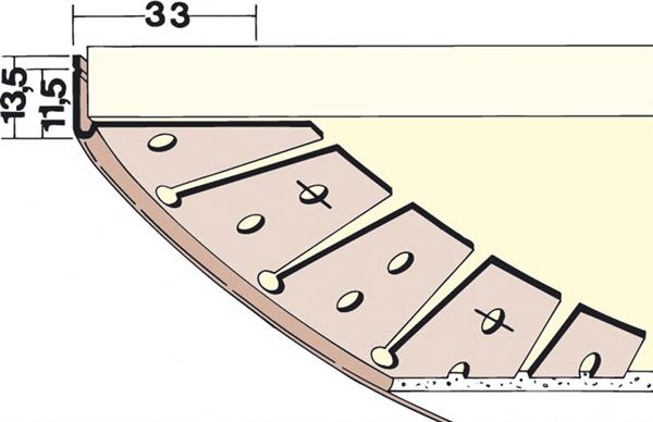 Abschlussprofil PVC 3768 3,00lfm/Sta 20Sta/Kart 182Kart/Pal, Z43768300