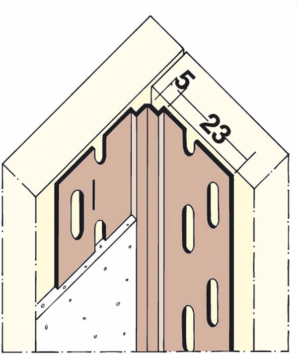 Kantenprofil PVC 3770 Inneneck Trockenbau 3,05lfm/Sta 70Sta/Kart 80Kart/Pal, Z43770305