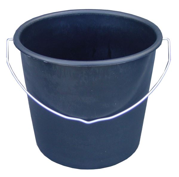 Baueimer schwarz 12 Liter mit Nasenbügel 600Stk/Pal, Z4516