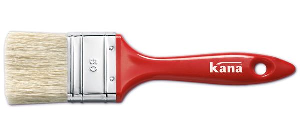 Flachpinsel Kana 50mm, 6. Stärke, Mixborste, Kunststoffstiel VPE12, Z462850-411