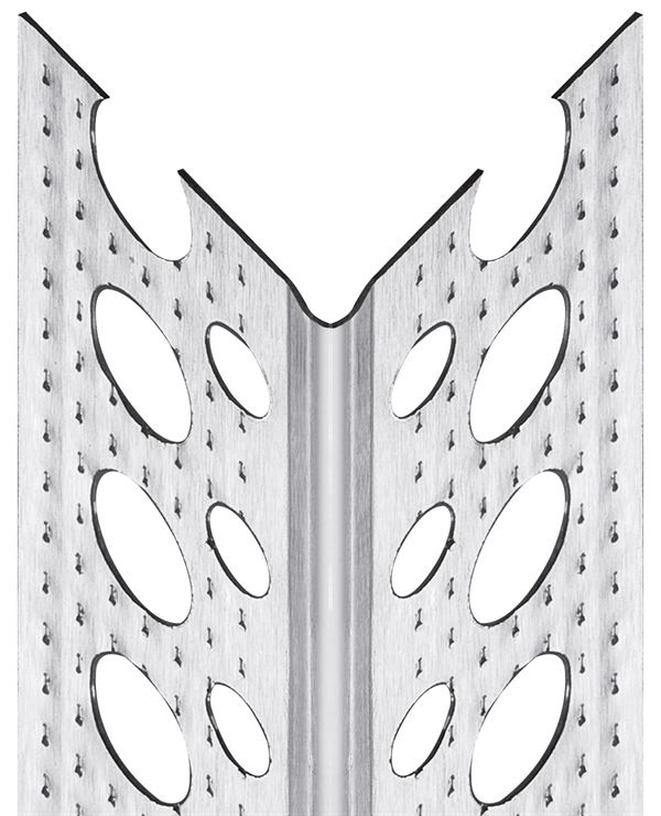 Alu-Eckwinkel 90° geprickelt/verstärkt, 23,5x23,5mm 2,50lfm/Sta 50Sta/Bd 100Bd/Pal, Z50005250