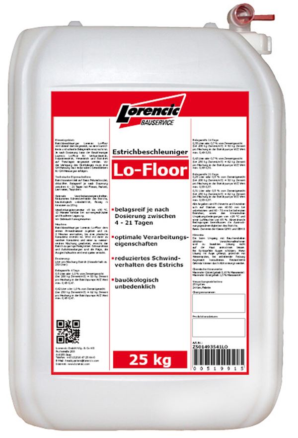 Estrichbeschleuniger LORENCIC Lo-Floor 25kg/Kan. 24Kan./Pal, Z501493541LO