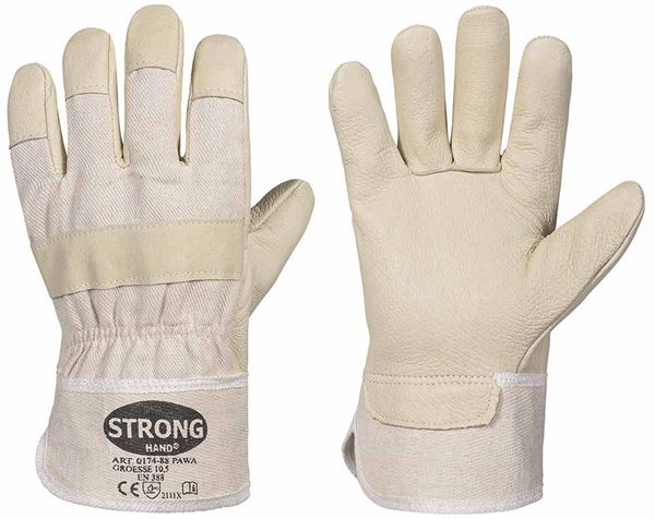 Handschuh 88 PAWA, Schweins-Vollleder, gelb, Innenhand gefüttert, Gr.10,5, VPE120, Z502