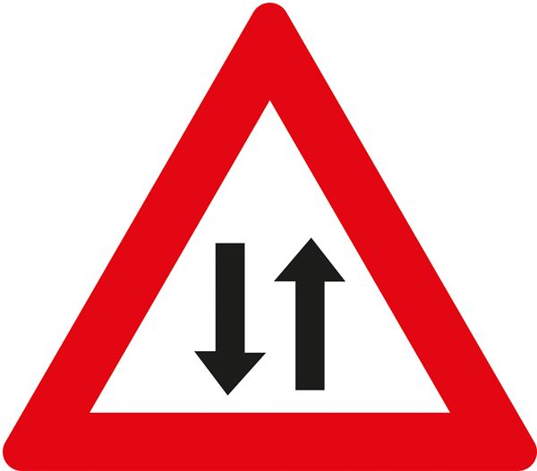 Verkehrszeichen §50/14, 700/1,5mm, Achtung Gegenverkehr, Z50/14-700