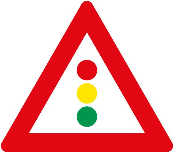Verkehrszeichen §50/15, 1000/1,5mm, Vorankündigung eines Lichtzeichens, Z50/15-1000