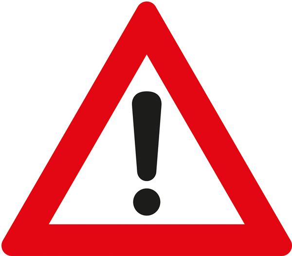 Verkehrszeichen §50/16, 700/1,5mm, Andere Gefahren, Z50/16-700