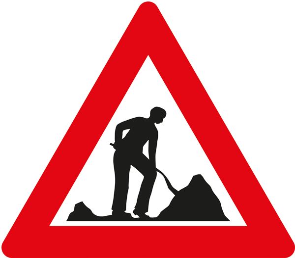 Verkehrszeichen §50/9, 1000/1,5mm, Baustelle, Z50/9-1000