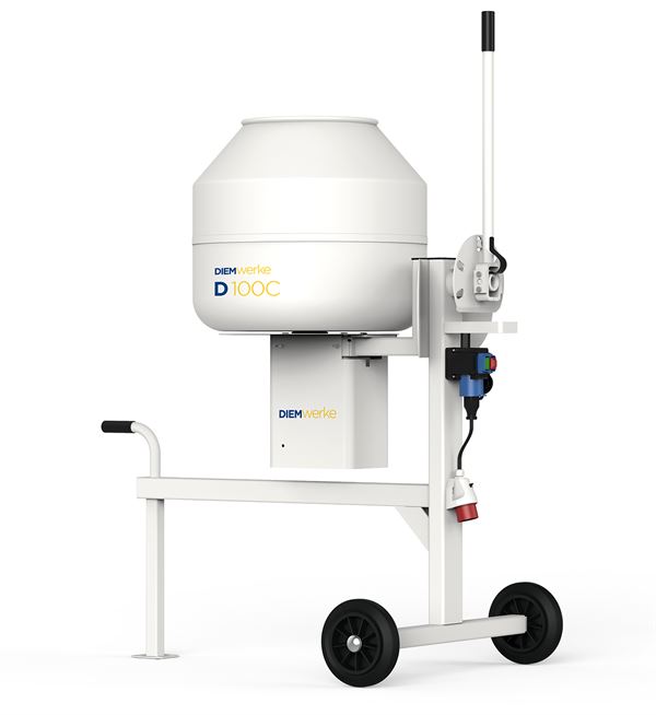 Kipptrommelmischer DIEM D100C "Allround" 230/400V/0,75kW 160l 27U/min Ph-Wender 101kg, Z52582