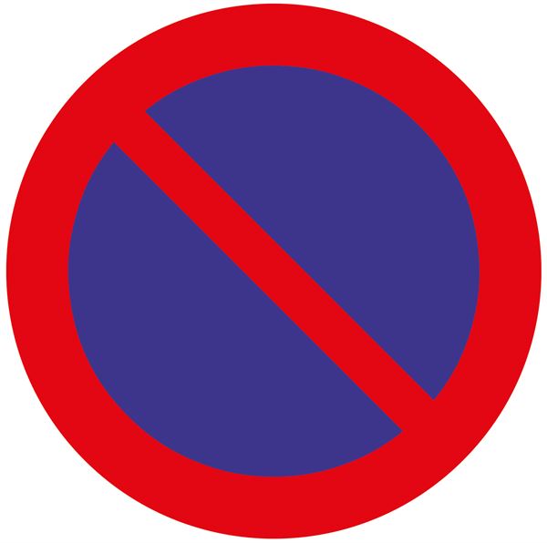 Verkehrszeichen §52/13A, 480/1,5mm, Parken verboten, Z52/13A-480