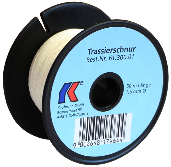 Trassierschnur weiß 1,5mm 50lfm/Rolle VPE12, Z6130001