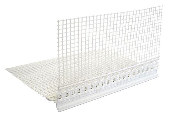 Gewebetropfkante PVC m. WDVS-Gewebe aufgeschweißt 10x15cm 2,5lfm/Sta VPE25=62,5lfm 48Kart/, Z6485302LO