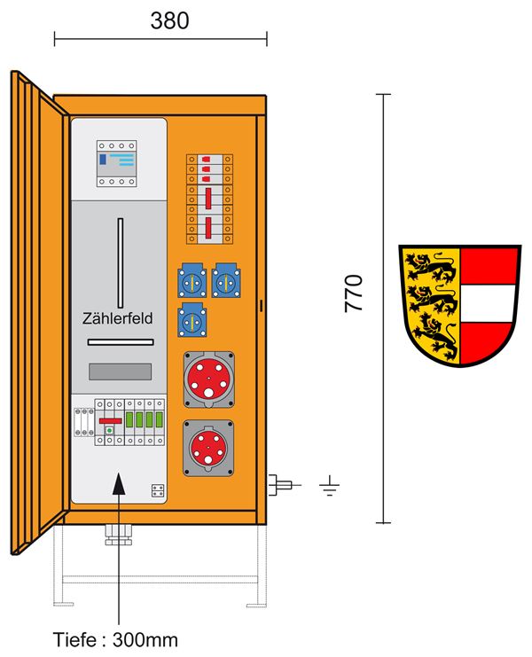 Baustromverteiler KÄRNTEN M-AVEV 35/11-3/V1/A, Z690000004