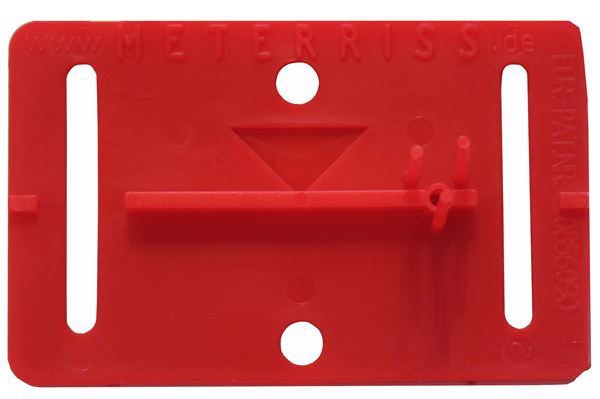 Meterriss-Plakette RS21R rot selbstklebend mit Pinsel 200Stk/Sack, Z700021RS