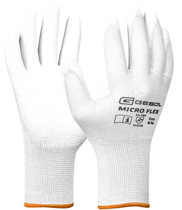 Montagehandschuh NANO FLEX, weiß, nahtlos, EN388, Gr. 10, VPE12/120, Z709244
