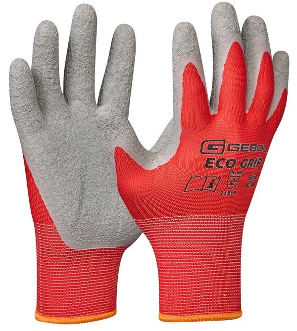 Montagehandschuh ECO GRIP, rot/grau, nahtlos, EN388, Gr. 11, VPE12/120, Z709692
