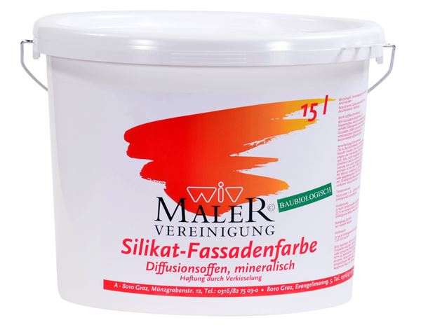 Silikat-Fassadenfarbe weiß matt 15l/Kübel 24Kübel/Pal, Z7976