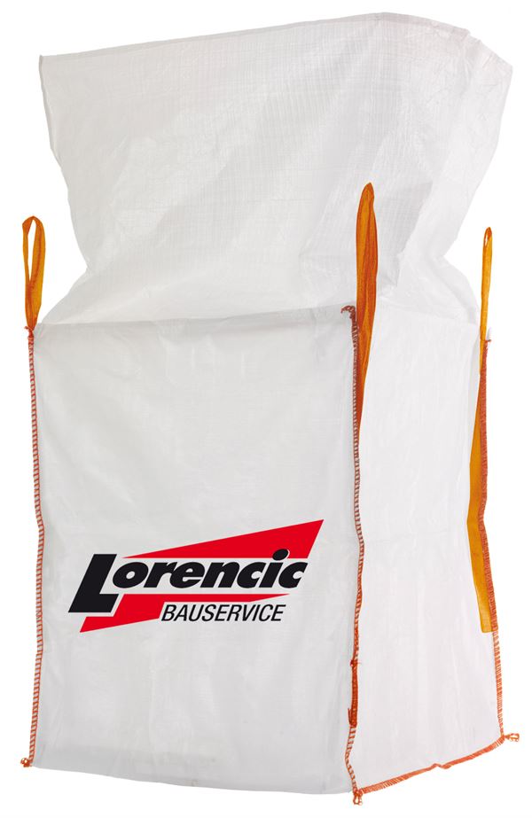 Schüttgutbehälter Einweg BIG BAG TECTOR® 90x90x110cm, 1000kg, mit Schürze VPE120, Z8475