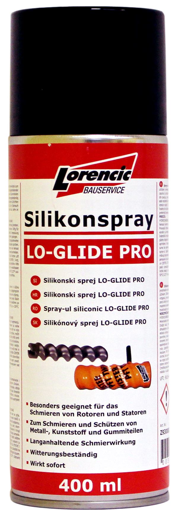 =§= Silikonspray LO-GLIDE PRO 400ml 12Stk/Kart 75Kart/Pal, Z930002LO
