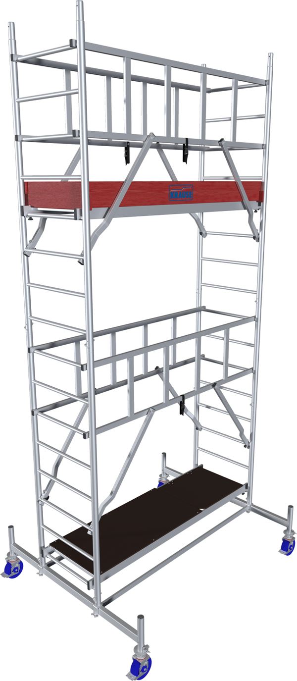 Alu-Rollgerüst KRAUSE® MONTO® PROTEC® Breitaufbau 2,00x0,60m, AH= 5,30m, Z940124