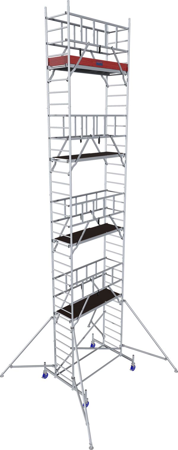 Alu-Rollgerüst KRAUSE® MONTO® PROTEC® Breitaufbau 2,00x0,60m, AH= 10,30m, Z940179