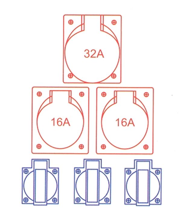 Vollgummiverteiler Spitz 1x32/5, 2x16/5, 3xSSD 1FI40A/4/0,03A, Z9474085