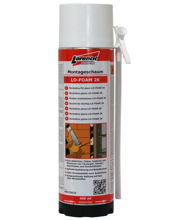 =§= Montageschaum LO-FOAM 2K 400ml 12Stk/Kart 56Kart/Pal, ZKR132KLO