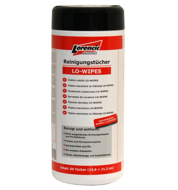 Reinigungstücher LO-WIPES 50 Blatt 8Stk/Kart 60Kart/Pal, ZKR20LO