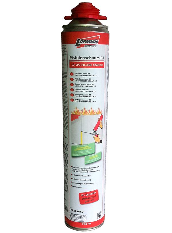 =§= Pistolenschaum B1 LO-EPS-FILLING-FOAM 1K 750ml 12Stk/Kart 64Kart/Pal, ZKR2211GLO