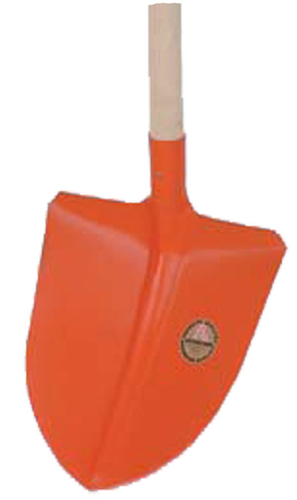 Wurfschaufel 310x290mm orange mit Stiel 130cm VPE5, ZL125000