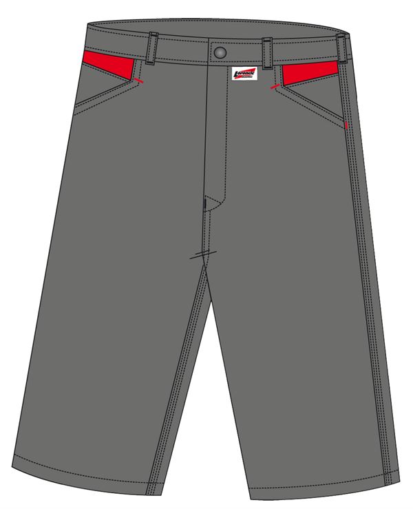 Arbeitsshorts LO-ACTIVE anthrazit/rot 245 g/m² Gr. 54 VPE5, ZLO-ACTAR-AS54