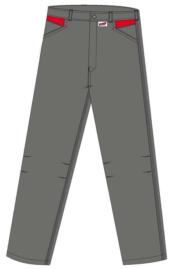 Bundhose LO-ACTIVE anthrazit/rot 245 g/m² Gr. 48 VPE5, ZLO-ACTAR-BH48