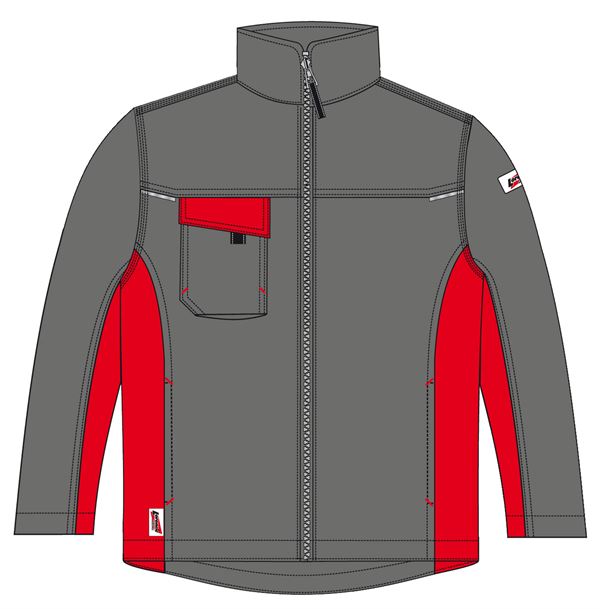 Bundjacke LO-ACTIVE anthrazit/rot 245 g/m² Gr. 56 VPE5, ZLO-ACTAR-BJ56