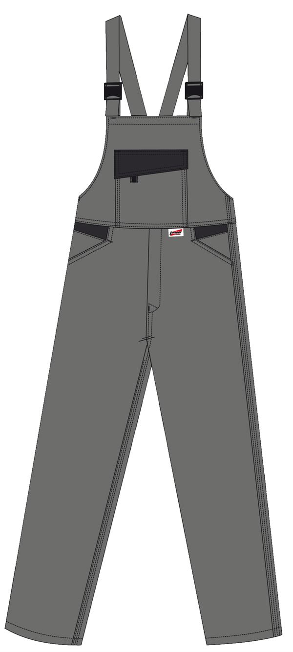 Latzhose LO-ACTIVE anthrazit/schwarz 245 g/m² Gr. 54 VPE5, ZLO-ACTAS-LH54