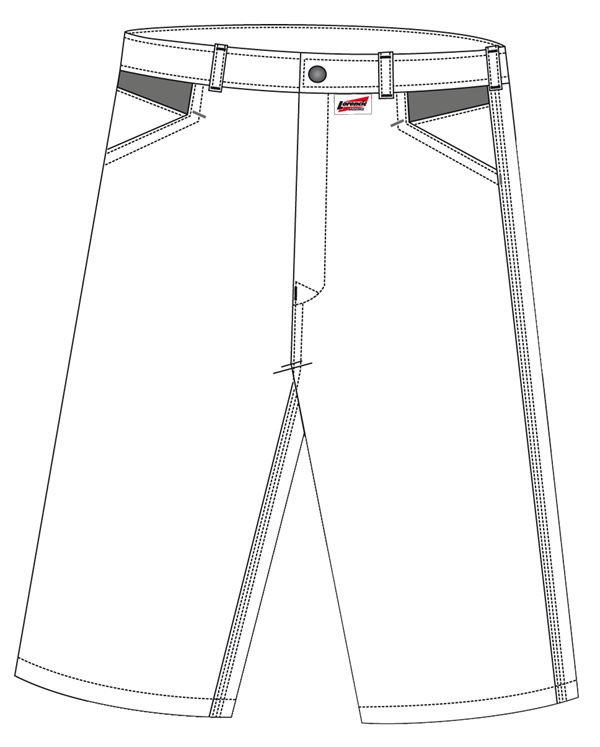 Arbeitsshorts LO-ACTIVE weiß/anthrazit 245 g/m² Gr. 56 VPE5, ZLO-ACTWA-AS56