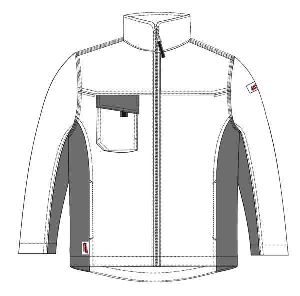 Bundjacke LO-ACTIVE weiß/anthrazit 245 g/m² Gr. 62 VPE5, ZLO-ACTWA-BJ62